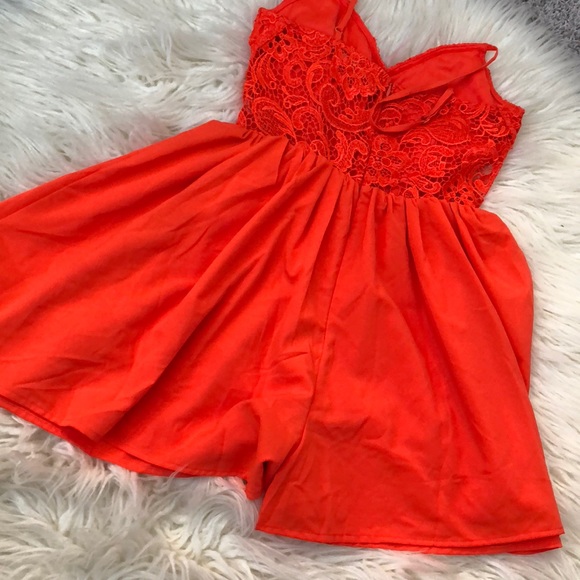 SOLD **Orange Romper❤️ NWOT - Picture 2 of 3